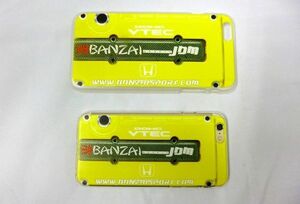 iPhone6S/6, iPhone6plusS/6plus用ハードケース 2個セット ホンダSPOON B16エンジンカムカバーデザイン 検 インテグラ INTEGRA DOHC TYPE-R