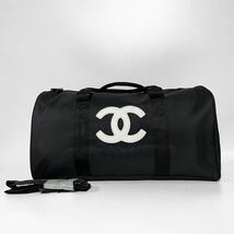 【未使用】 シャネル ノベルティ 非売品 CHANEL 旅行バッグ ボストンバッグ ショルダー付き 1泊 2泊 大容量 メンズ レディース ホワイト_画像3