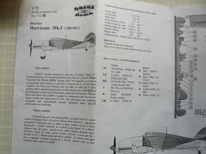 1/72 オメガモデル(Omega Models)　ホーカーハリケーン Mk.Ⅰ(DB601)