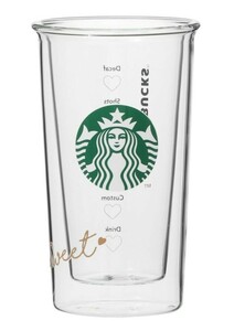 Starbucks スターバックス　バレンタイン2023 耐熱ダブルウォールグラス355ml サイレンロゴ ハートSweet（ドリンク券なし）即完売品
