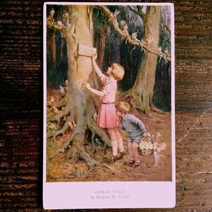 M.W.Tarrant (D)◆T71 マーガレット タラント 子供 妖精 イラスト 少女 少年 アンティークポストカード イギリス ビンテージ 外国絵葉書