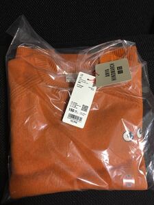 UNIQLO ユニクロ アニヤハインドマーチ　プレミアムラムクルーネックセーター　長袖　オレンジ　150 KIDS 