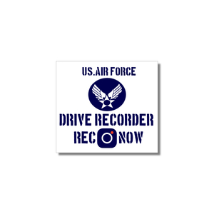 DRIVE RECORDER NOW ON REC/ドライブレコーダー レック ナウ マグネットステッカー★世田谷ベース(旧米空軍タイプ)白
