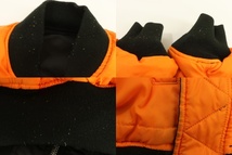 ALPHA INDUSTRIES メンズフライトジャケット M MA-1 ALPHA INDUSTRIES M 黒 ブラック オレンジ 橙 ロゴ【中古】_画像4