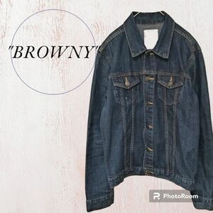 【最終限定価格】【春セール早い者勝ち】BROWNY　デニムジャケット　オーバーサイズ　カジュアル　体型カバー　Mサイズ