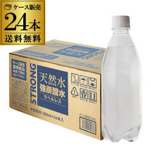【24本】天然水 強炭酸水 500ml×1ケース 炭酸水