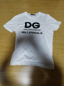 1円売切　送料無料 DOLCHE&GABBANA メンズシャツ MILLENNIALS　サイズ44 ホワイト　白 DG D&G ドルガバ　ドルチェ＆ガッバーナ　ディージー