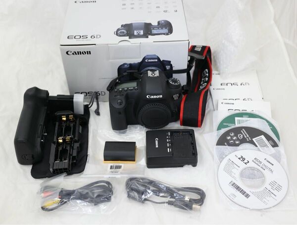 超美品CANON EOS 6D +BG-E13 キヤノン デジタル一眼レフカメラ ボディ バッテリーグリップ付