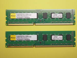 【送料無料】8GB(4GB2枚) Celixir PC3-10600U (CFD W3U1333Q-4G)