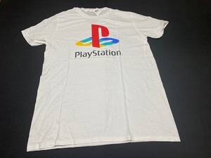 プレイステーションPlaystation マーク デザイン Tシャツ Mサイズ ホワイト 展示未使用品