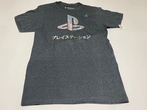  PlayStation Playstation Mark design T-shirt M size gray exhibition unused goods 