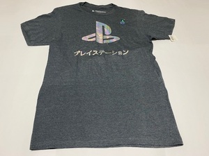 プレイステーション Playstation マーク デザイン Tシャツ Mサイズ グレー 展示未使用品