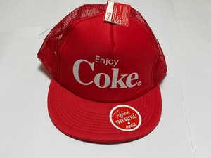 Coca-Cola コカ・コーラ CAP メッシュキャップ 帽子 レッド 展示未使用品