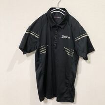 ★スリクソン SRIXON メンズ ゴルフ 半袖 シャツ ポロシャツ ブラック Mサイズ RGMLJA13_画像1