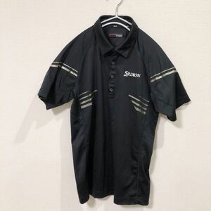 ★スリクソン SRIXON メンズ ゴルフ 半袖 シャツ ポロシャツ ブラック Mサイズ RGMLJA13