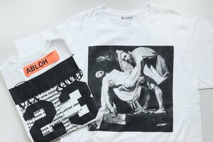 Virgil Abloh x MCA ◆ Figures of Speech Caravaggio Tee *2枚セット* Tシャツ 白 CHAMPION PYREX VISION ヴァージルアブロー ◆ZZ7