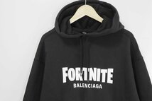 BALENCIAGA × FORTNITE ◆21AW スウェット フーディー 黒 M ★限定モデル★ パーカー バレンシアガ フォートナイト 国内正規品 ◆BT16_画像1