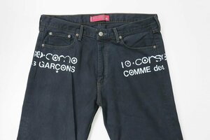 JUNYA WATANABE MAN × 10 corso como × Levi's ◆ペイント デニムパンツ 黒 W34 後染め ジーンズ ジュンヤマン リーバイス ◆BT18