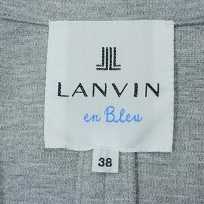 LANVIN en Bleu ◆ ペプラム テーラード ショートジャケット グレー サイズ38 薄手 ストレッチ ランバン オンブルー ◆BT11の画像6