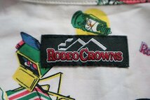 ● 美品★ RODEO CROWNS WIDE BOWL ◆ プリント総柄 オープンカラー 半袖 シャツ 白 *カラフルポップ ロデオクラウンズ ワイドボウル◆G021_画像7