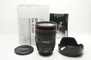 【適格請求書発行】Canon キヤノン EF 24-105mm F4L IS USM フルサイズ ズームレンズ 元箱付【アルプスカメラ】240131d