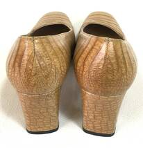 【 美品 】 Salvatore Ferragamo フェラガモ パンプス サイズ 6 1/2 ( 約 24cm ) 靴 シューズ レディース ベージュ系 現状品!!_画像4