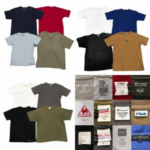 メンズ Ｔシャツ 12枚 まとめ売り huf fila チャンピオン 無地 バックプリント ワンポイント 古着 セット売り SIZE：Lサイズ■0209KHM②