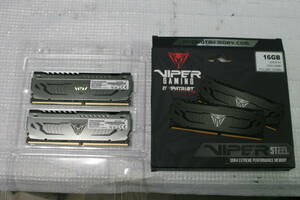 DDR4-3600MHz　PC4-2880 16ＧＢ Kit (8GBｘ2枚組) PATRIOT VIPER STEEL 