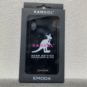 【新品未使用】EMODA×KANGOL iPhoneXケース スマホ スマートフォンケース エモダ カンゴール 黒色 ブラック 送料185円〜