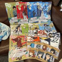 即決 一番くじ るろうに剣心 G賞 クリアポスター 9点 H賞 ラバーコースター 7点 F賞 ロングタオル 6点 下位賞セット　A_画像1