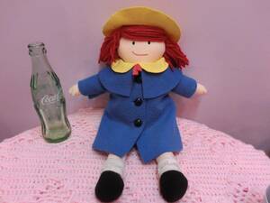 マドレーヌちゃん Madeline ◆ ぬいぐるみ人形 40cm EDEN エデン ビンテージ 1994年 90s◆マドレーヌ ドール 絵本 USA ワンピース