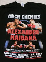 デボン・アレクサンダー VS マルコス・マイダナ ボクシング Tシャツ Lサイズ WBC WBA IBF エイドリアン・ブローナー 未着用 格闘技 ジム_画像3