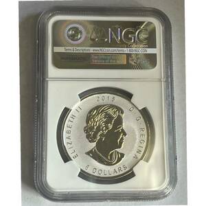  カナダ 　メイプルリーフ　銀貨 コイン　NGC 5ドル 2015 　リバースプルーフ 純銀　FINESILVER　1オンス銀貨 