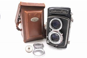 【行董】AFZ00ABY52 ヤシカ Yashica ヤシカフレックス Yashicaflex 二眼レフ 1:3:5 f＝80mm フィルムカメラ ケース付 光学機器