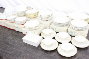 【行董】AZ266BOT55 Noritake ノリタケ ほぼ金彩 洋食器 まとめ 皿 プレート スープカップ ボウル コップ Ivory China有 未使用有 ※ゆうパ