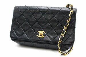 【行董】CC351BOT18 CHANEL シャネル マトラッセ チェーン ショルダー バッグ ラムスキン レザー ゴールド 金具 シール ※ゆうパ※