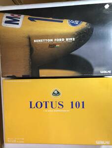 WAVE 1/24スケールモデル Lotus 101（キャストホワイトメタルパーツ付属）、Benetton Ford B192