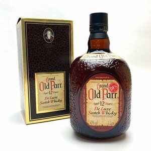 rm) Grand OldParr グランド オールドパー 12年 デラックス スコッチ ウイスキー 1000ml 1L アルコール 酒 ※未開栓 箱付