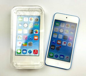 A)Apple ipod touch 第6世代 16GB 3A650J/A Demo Blue A1574 ver12.5.7 ケース付 美品 少々難あり 中古