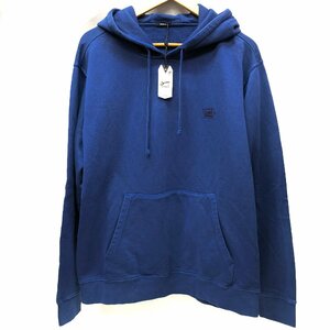 t) DENHAM デンハム APPLIQUE HOODY PRSU プルオーバー スウェットパーカー サイズXXL ネイビー メンズ タグ付未使用品