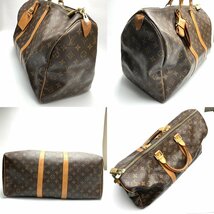 rm) LOUIS VUITTON ルイヴィトン モノグラム キーポル45 M41428 ボストンバッグ 旅行鞄 トラベルバッグ ※中古 ネームタグ ポワニエ付_画像3