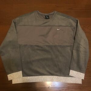 00s y2k NIKE フリース スウェット XLサイズ 長袖 グレー トレーナー ラメ ジェンダーレス