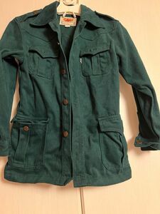 BIG-JOHNのヴィンテージ緑色ジャケット　32サイズ4つポケット