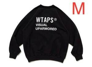  free shipping!M size!WTAPS FORTLESS / SWEATER / COTTON sweatshirt 232ATDT-CPM01S WTaps black BLACK crew neck 