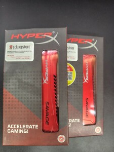 DDR3 2400 メモリ Kingston HYPER X SAVAGE (PC3-19200) 4GBx2枚 & 8GBx1枚 セット 中古