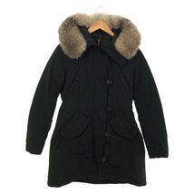 MONCLER モンクレール その他コート ダウン コート ブラック系 ポリエステル 中古 レディース_画像1