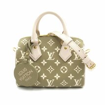 LOUIS VUITTON ルイ・ヴィトン 2wayショルダーバッグ スピーディ・バンドリエール20 カーキ系 モノグラム・アンプラント 中古 レディース_画像1