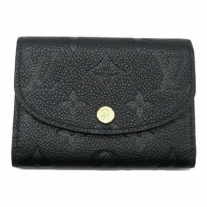 LOUIS VUITTON ルイ・ヴィトン カードケース ポルトモネ ロザリ ブラック系 モノグラム・アンプラント 中古 ユニセックス