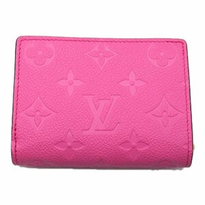 LOUIS VUITTON ルイ・ヴィトン 二つ折り財布 ポルトフォイユ クレア ピンク系 モノグラム・アンプラント 中古 レディース