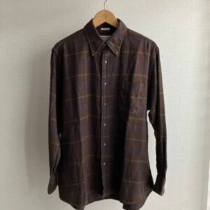 INDIVIDUALIZED SHIRTS CLASSIC FIT コットンネル ボタンダウン シャツ size 15 1/2-33 長袖シャツ USA インディビ チェックシャツ